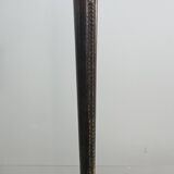 Leather-covered brass table lamp by Jacques Adnet 1950s