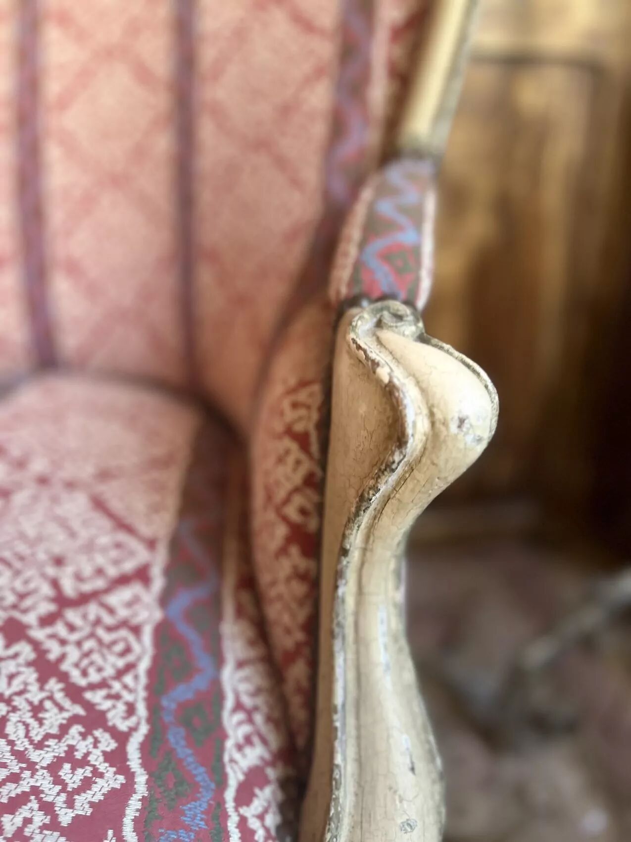 Antique Louis XV style bench – Napoleonic III period – 110 cm