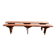 Pair of solid wood farmhouse benches 250cm for rustic farmhouse table 1950