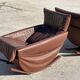 Pair of rocking chairs by De Sede, Switzerland 1970 in brown buffalo leather.
