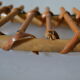 Vintage rattan sun mirror 70 years