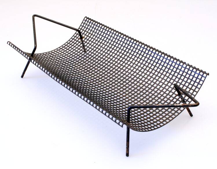 Mid-Century Modern Folded Metal Fruit Tray in the Style of Mathieu Matégot