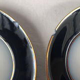 Together, Limoges, Jean Pouyat cups and sub-cups blue oven background