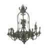 Hammered iron chandelier has twenty light arms XX century