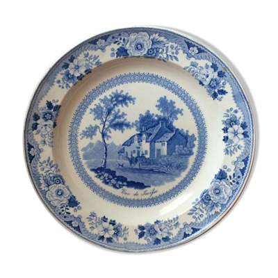 Assiette en faïence de Gien vue de Swifse