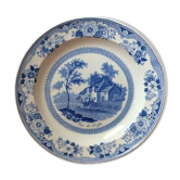 Assiette en faïence de Gien vue de Swifse