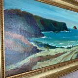 Marine painting Désiré-Lucas early twentieth oil on canvas