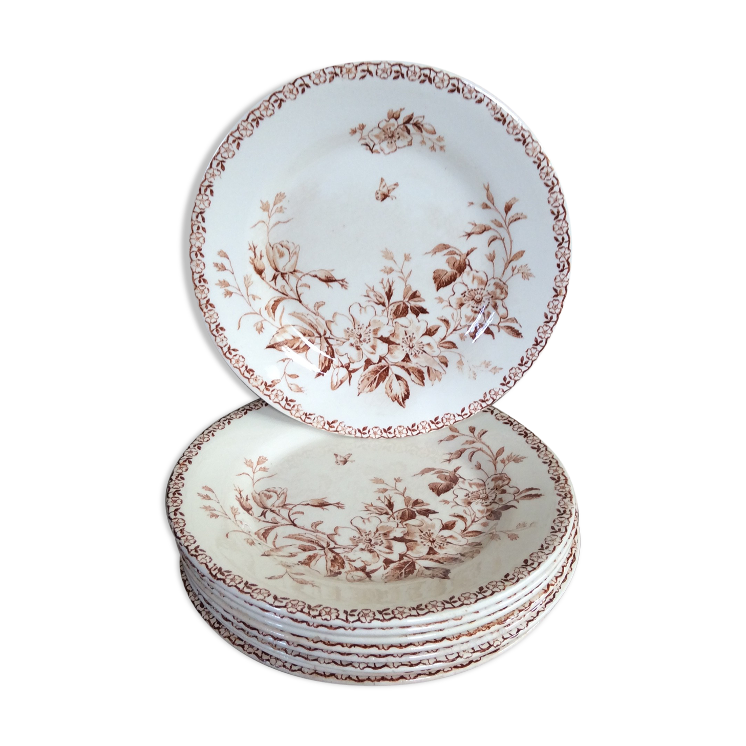 Series of 9 plates Iron Earth