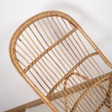 Fauteuil en rotin ancien, vintage