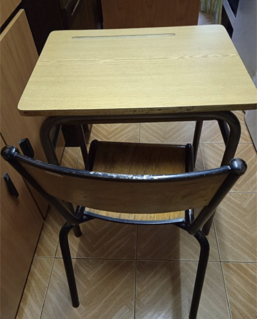 Vintage school desk and chair