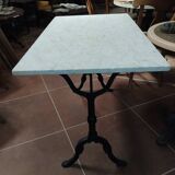 Cast iron and white marble bistro table