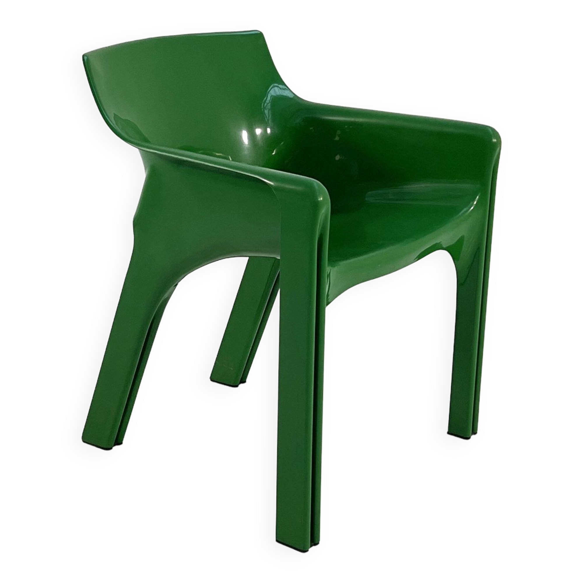 GREEN GAUDI CHAIR BY VICO MAGISTRETTI FOR ARTEMIDE, 1970