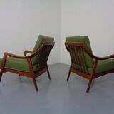 Danish Filigree Teak Armchairs, 1960s, Set of 2