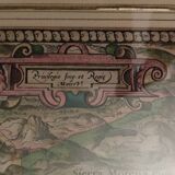 Painting engraving map Andalusia signed 1579