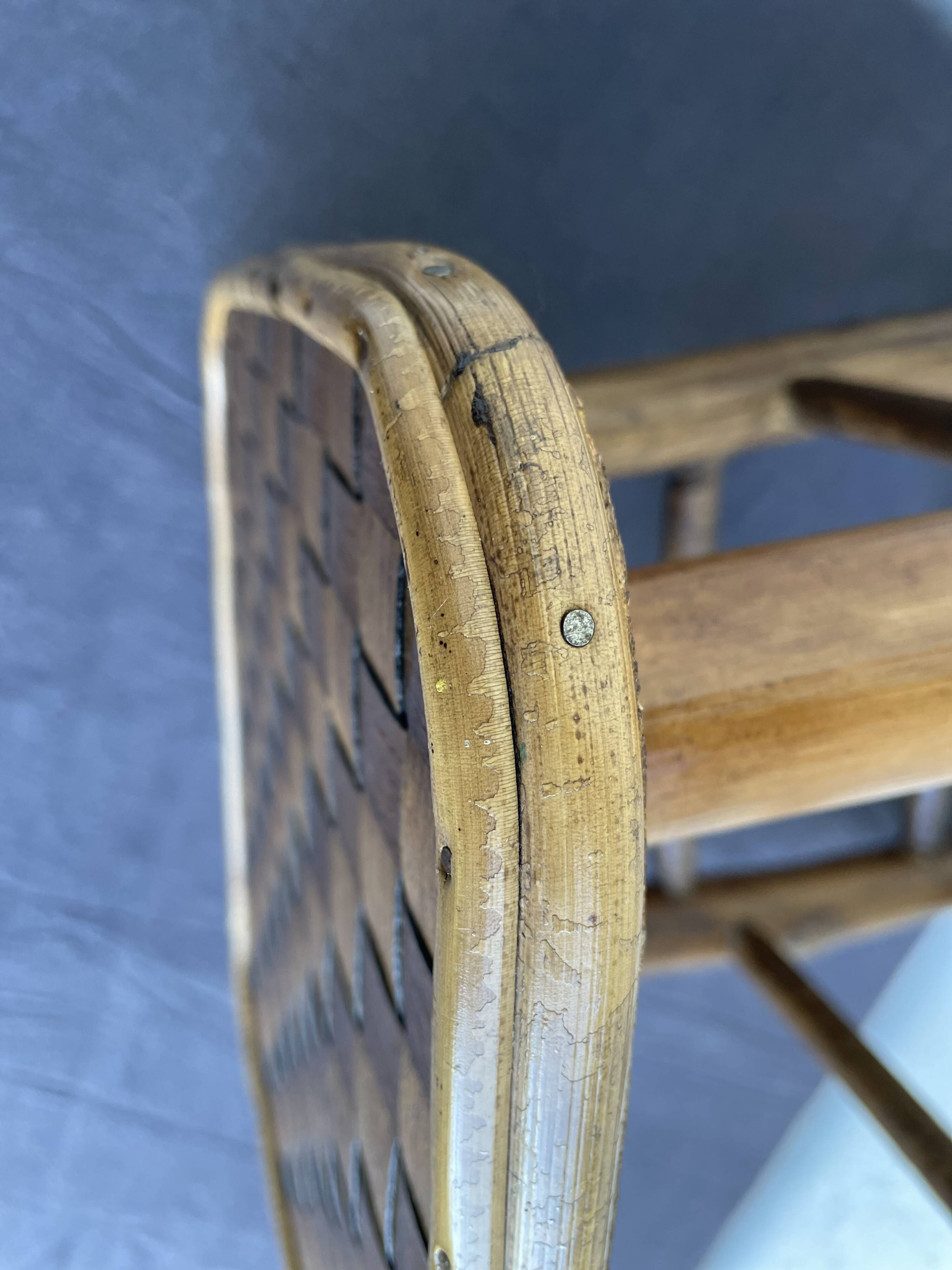 Chestnut and bamboo stool