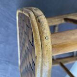 Chestnut and bamboo stool