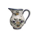 Pérouges, polychrome earthenware pitcher, 20th century