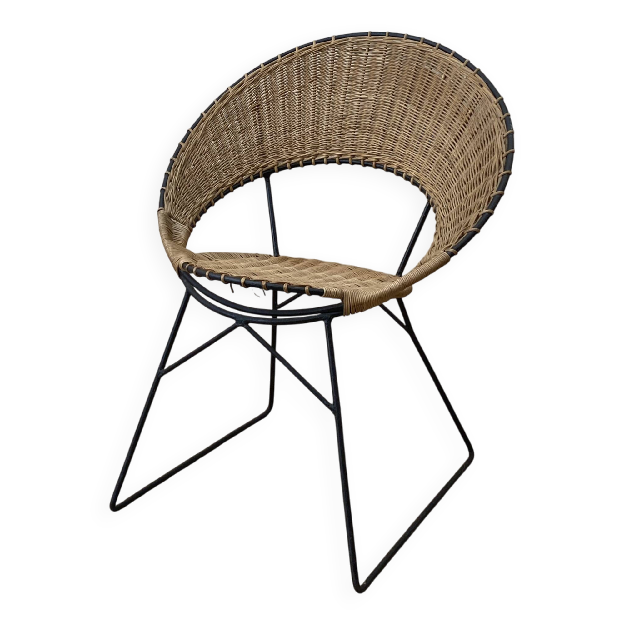 Fauteuil en Rotin de Guy Raoul