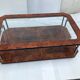 Elm magnifying glass coffee table and glass 60s