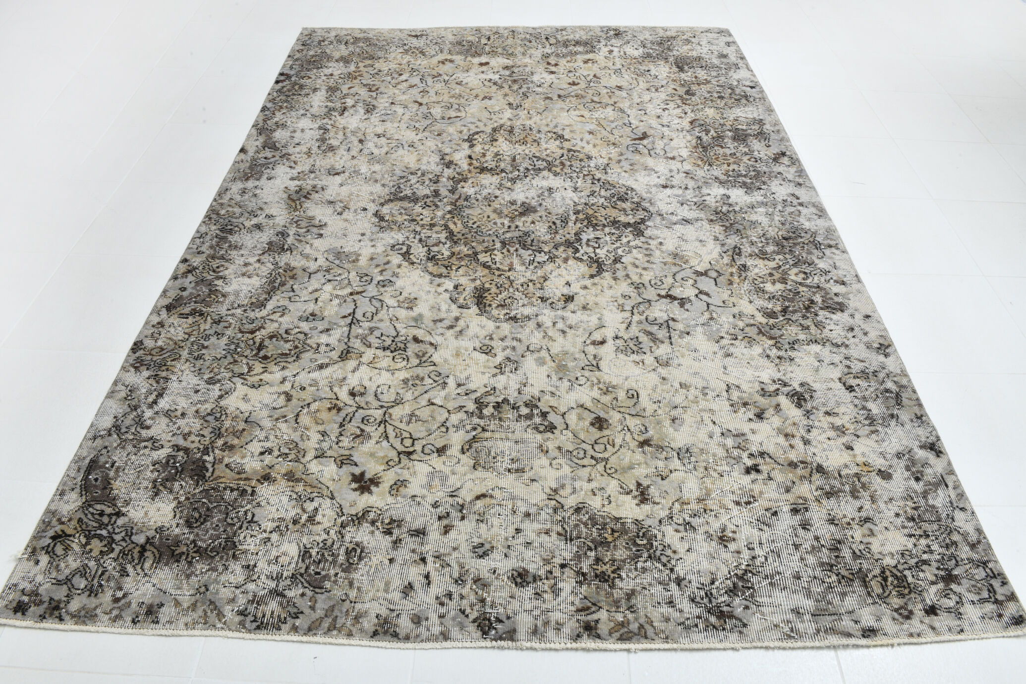 7x9 old antique anatolian turkish rug 289x206cm