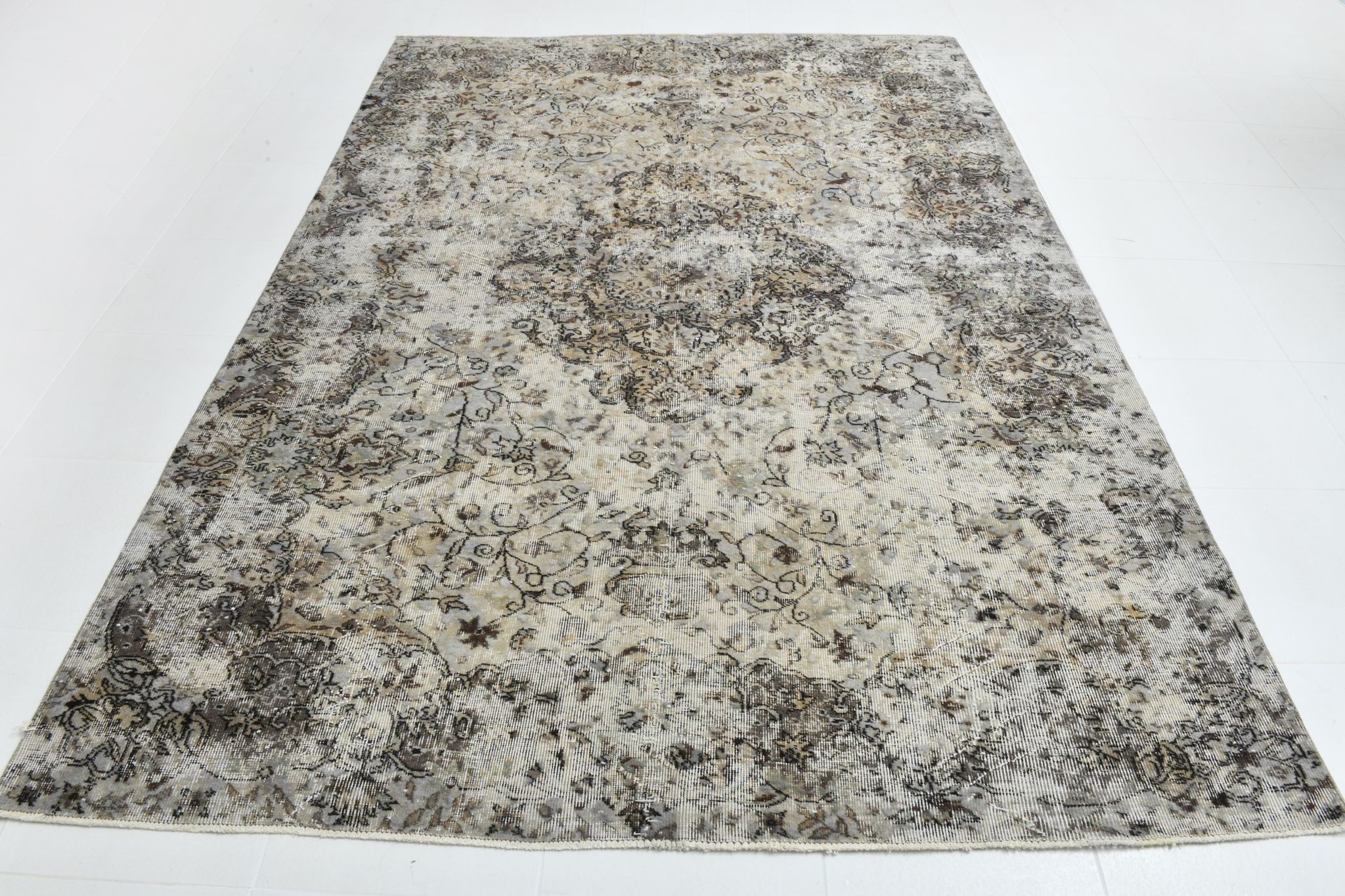 7x9 old antique anatolian turkish rug 289x206cm