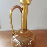 Vintage mouth-blown glass carafe