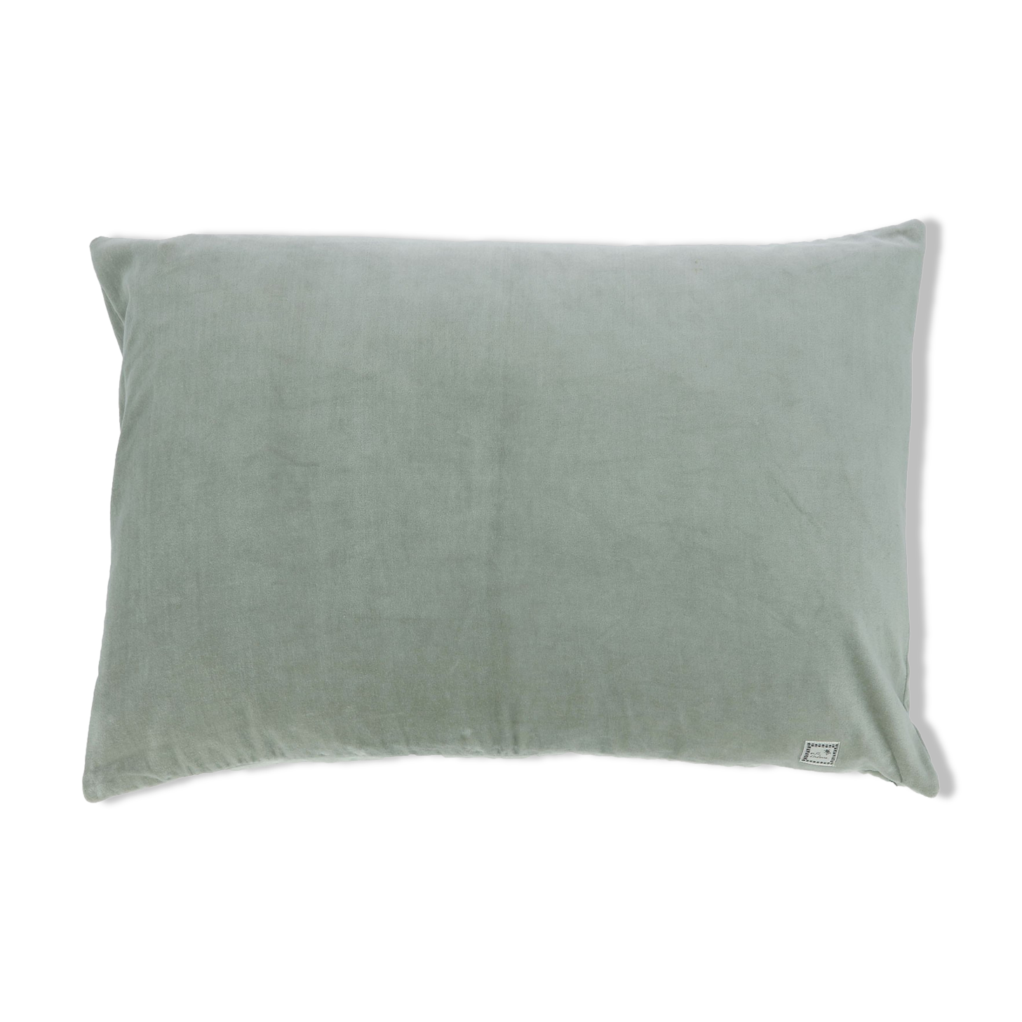 Velvet cushion 75x50cm color celadon