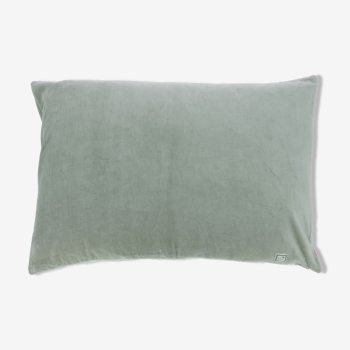 Velvet cushion 75x50cm color celadon