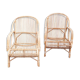 Paire de fauteuils rotin vintage