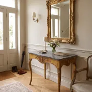 Table en bois doré style Louis XV du XIXe 