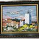 Oil painting on canvas by "Roger NEDELEC" "Ménerbes" 50x65 cm
