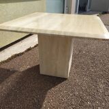 Square travertine coffee table