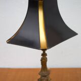 Bronze lamp with lampshade, bronze table lamp, living room lamp, lampshade lamp, accent lamp