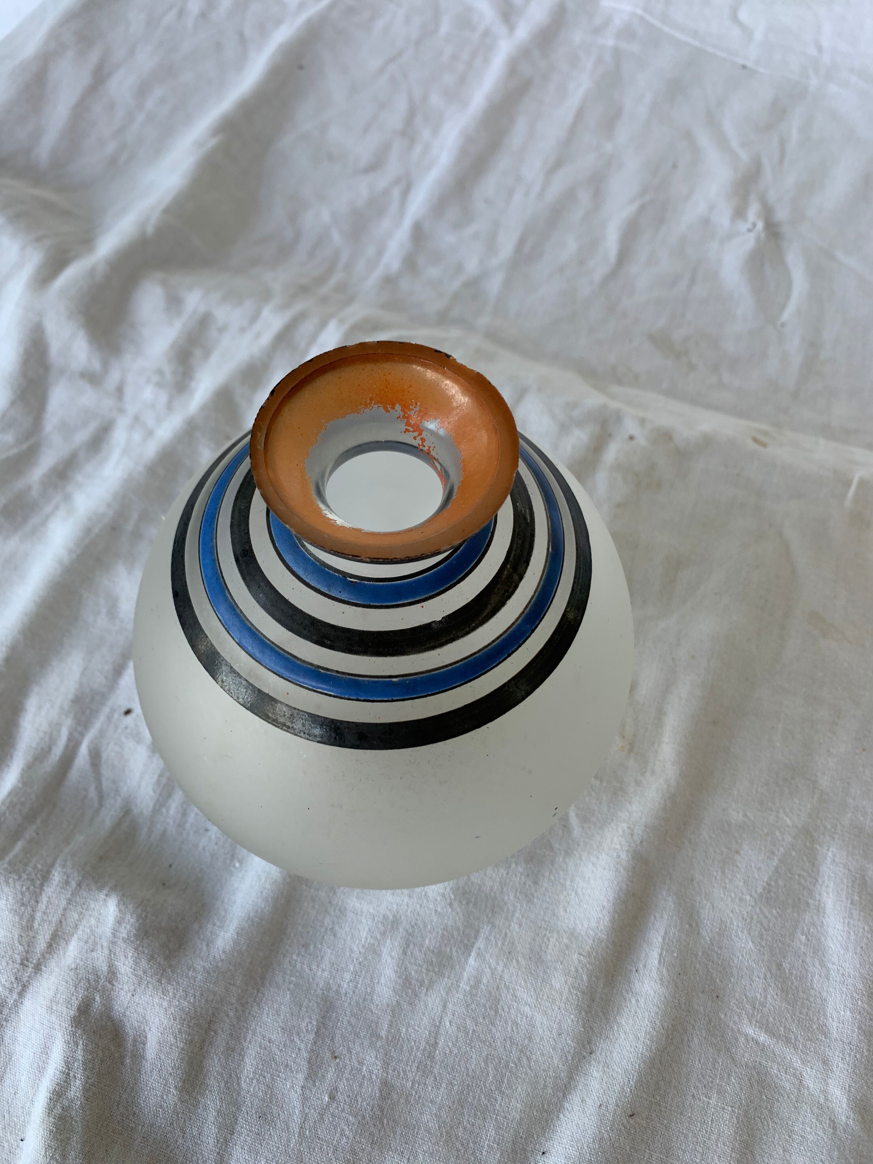 Vintage glass paste vase