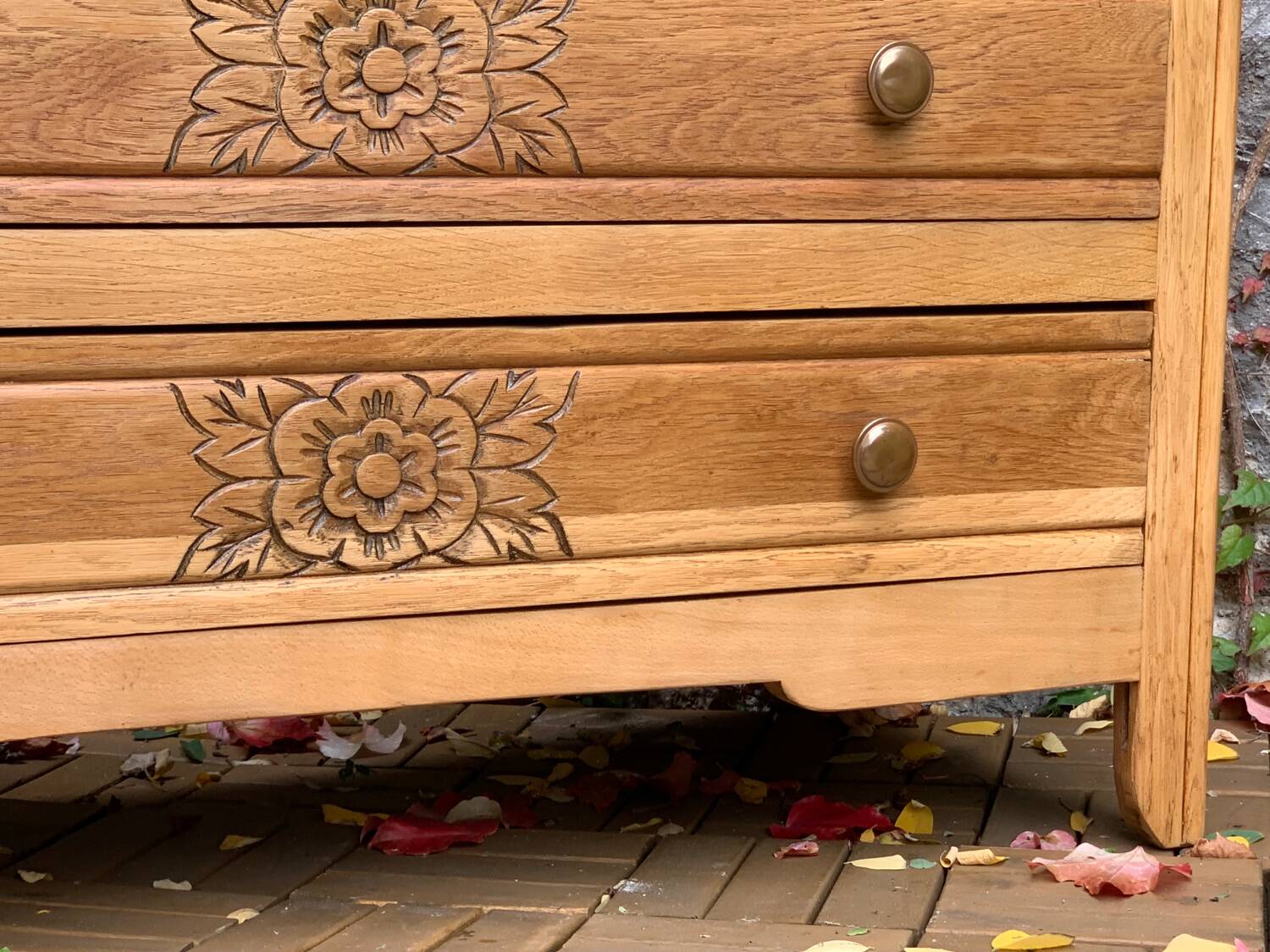 Art deco raw oak chest of drawers 1930