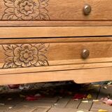 Art deco raw oak chest of drawers 1930