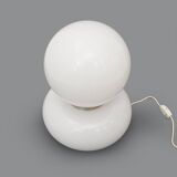 Table lamp with double white glass diffuser, 1970s