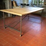 Wood and iron dining table