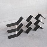 Architectural french mid-century library shelving