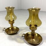 Peter Jensen Copenhagen brass candle holders Denmark 1960’s