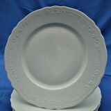 4 White de-serve plates Limoges