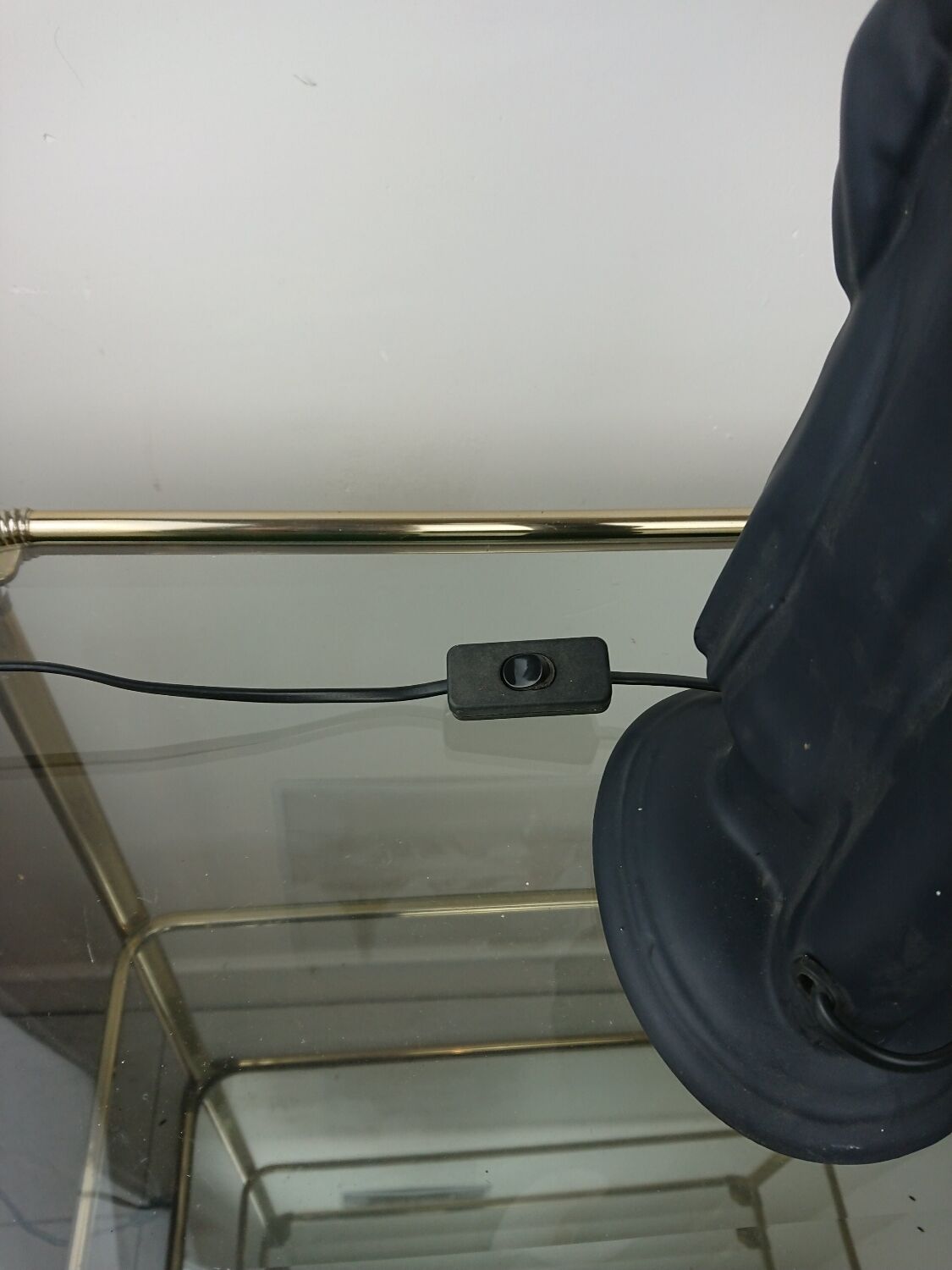 Black ceramic lamp for women, floor lamp