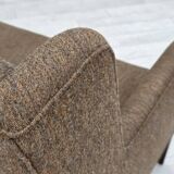 Années 1960, canapé 3 places danois, laine d'ameublement, bois de teck.