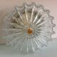 Paire de plafonniers ronds en verre structuré / vintage  années 60-70
