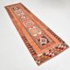 3x11 Orange & Brown Kilim Runner Rug, 88x330Cm