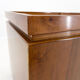 Set of walnut veneer side or night tables with brass detail, Italy 1950s