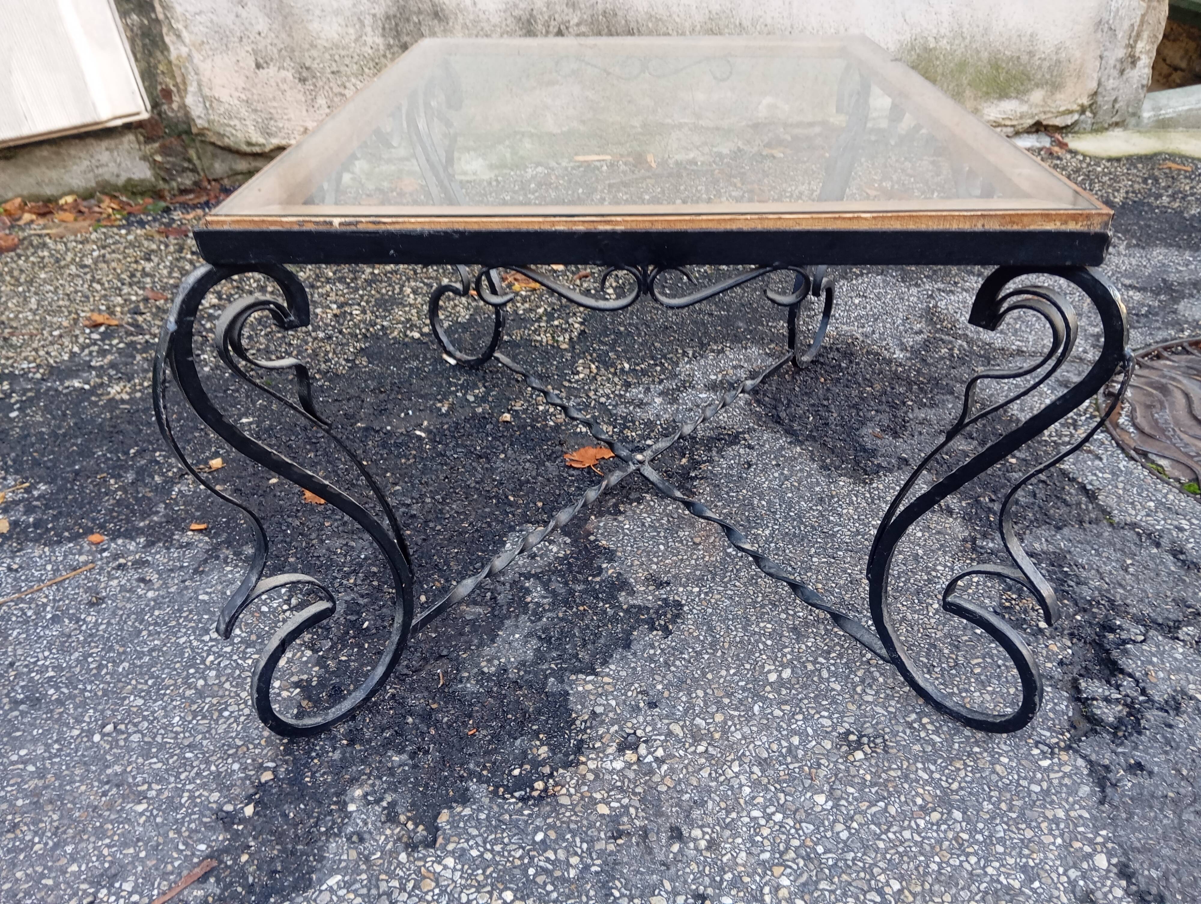 Wrought iron coffee table