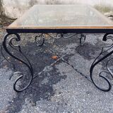 Wrought iron coffee table