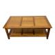 Coffee table 2 floors solid wood and pointed bamboo