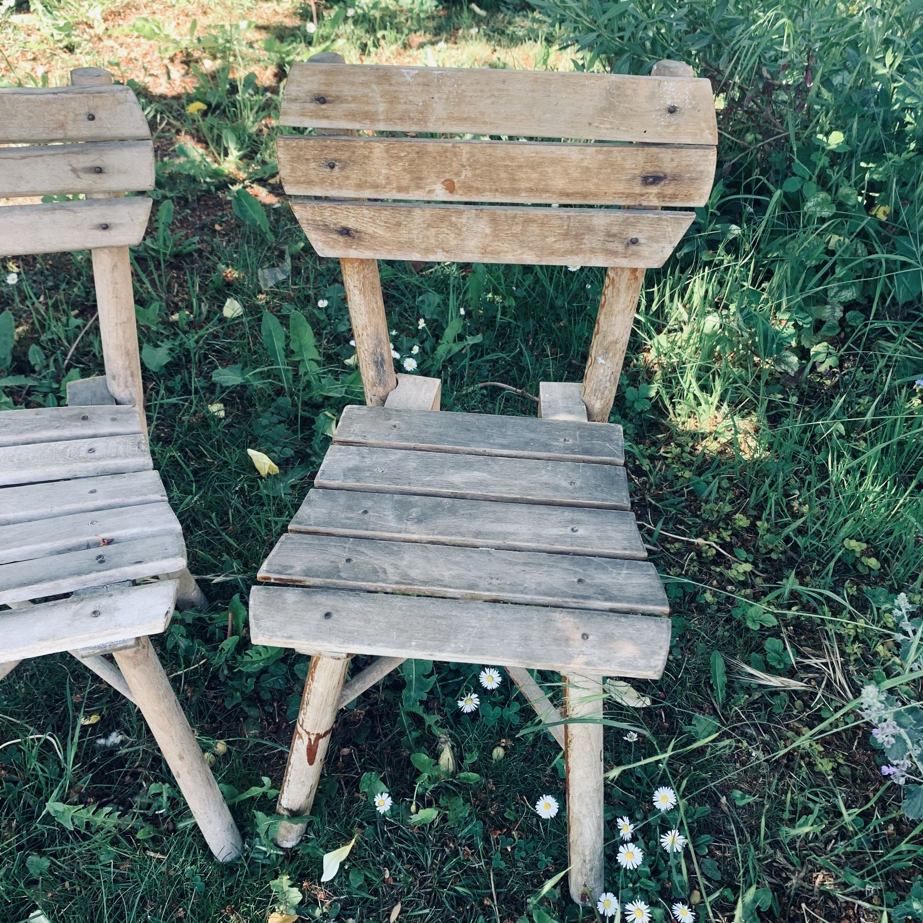 Pair of children's garden chairs